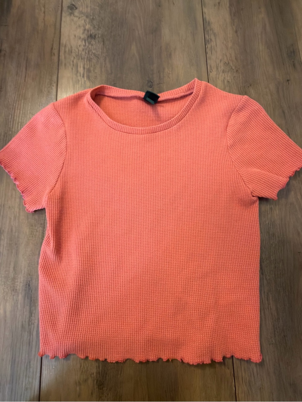 wild fable Coral Waffle-Knit Short Sleeve Tee